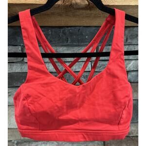Women’s LULULEMON Red Free To Be Serene Sports Bra Size 4 *B7